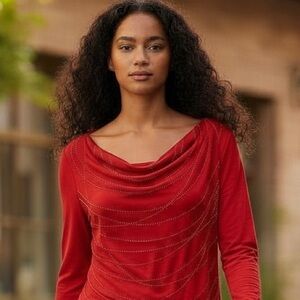 Elegant Red Shirt for Women